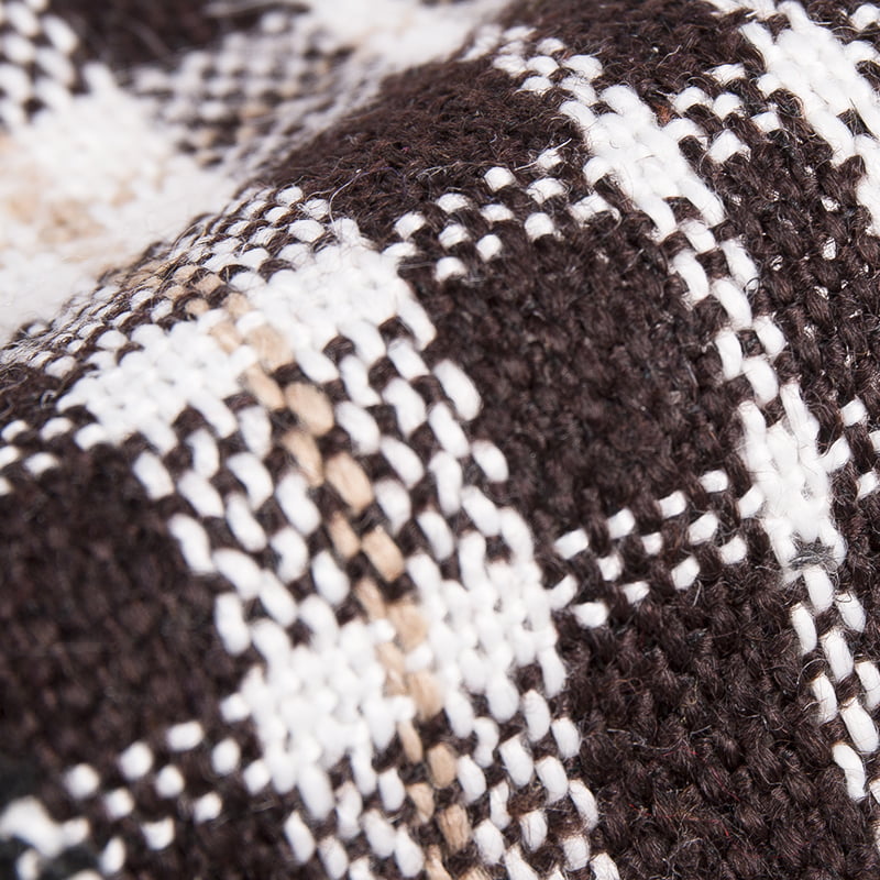 Przędza z imitowanej norek Vichy, czarno-brązowa, 10% wełny, 90% tweedu z włókien chemicznych 2233