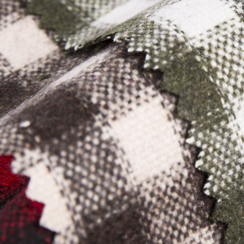 Tkaniny tweedowe Vichy 20% wełny 80% włókien chemicznych 2255