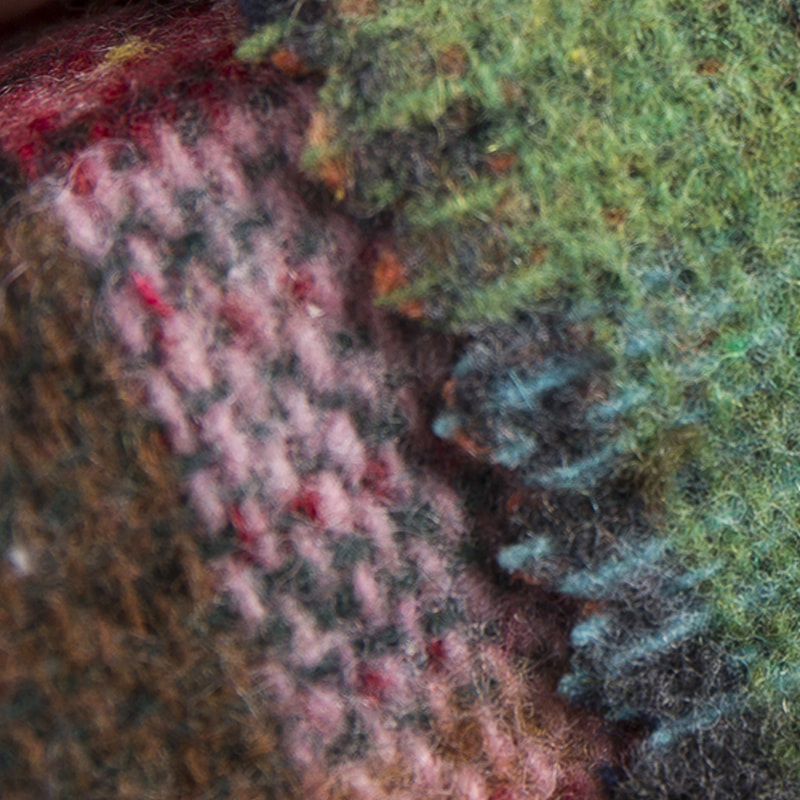 Tartanowa krata wielokolorowa 30% wełna 70% tkanina tweedowa z włókien chemicznych 2278