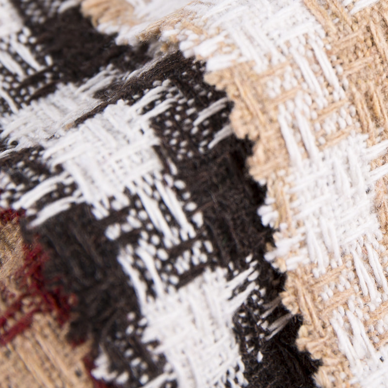 Tkanina Vichy 10% wełny 90% Tweedu z włókien chemicznych 2419