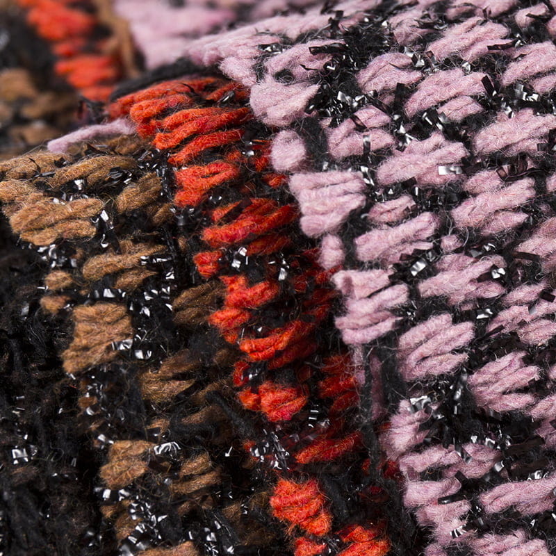 Fantazyjna tkanina tweedowa w diamentową kratkę 2504