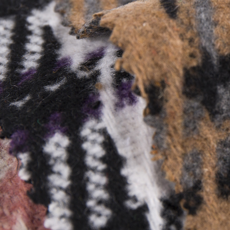 Tłoczona tkanina w kratę w kratę, 10% wełny, 90% tweedu z włókien chemicznych 2570