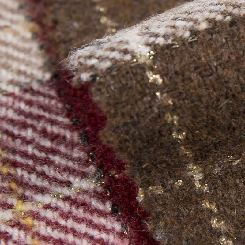 Tkanina tweedowa w szkocką kratę, złoto-srebrna, metaliczna 2576