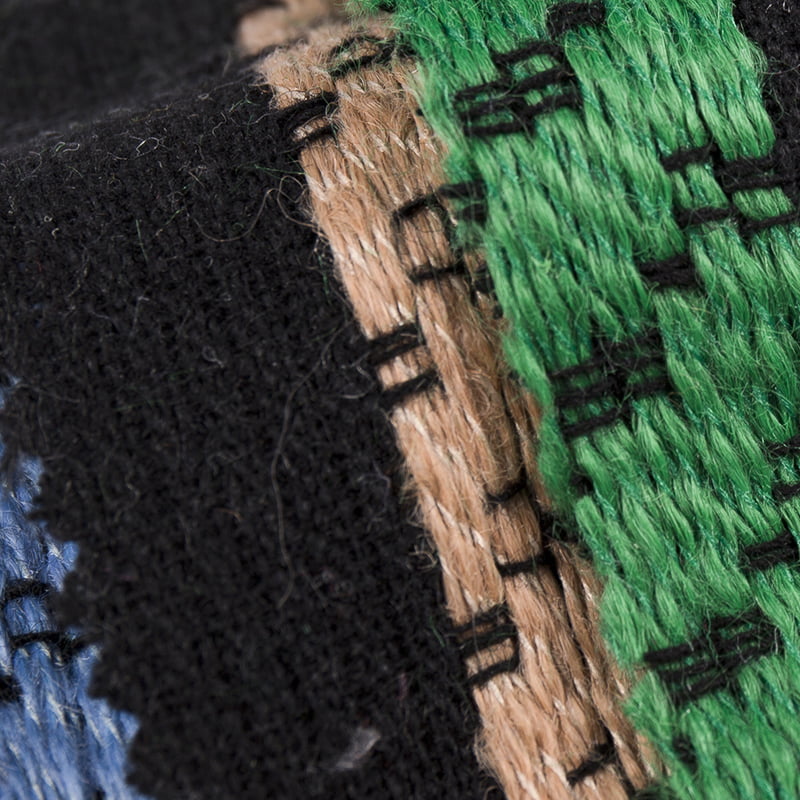 Tłoczona, żakardowa tkanina tweedowa w grube paski 3100