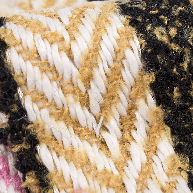 Żakardowa wełniana tkanina tweedowa w jodełkę 3120