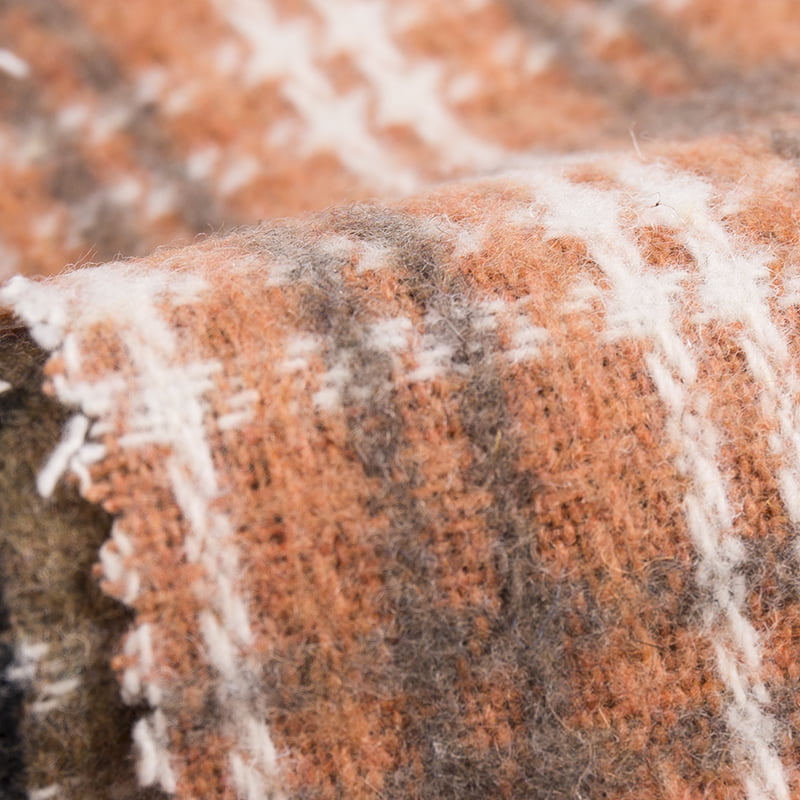 Pluszowa wełniana tkanina w kratę w kratę Tweed na odzież 3212