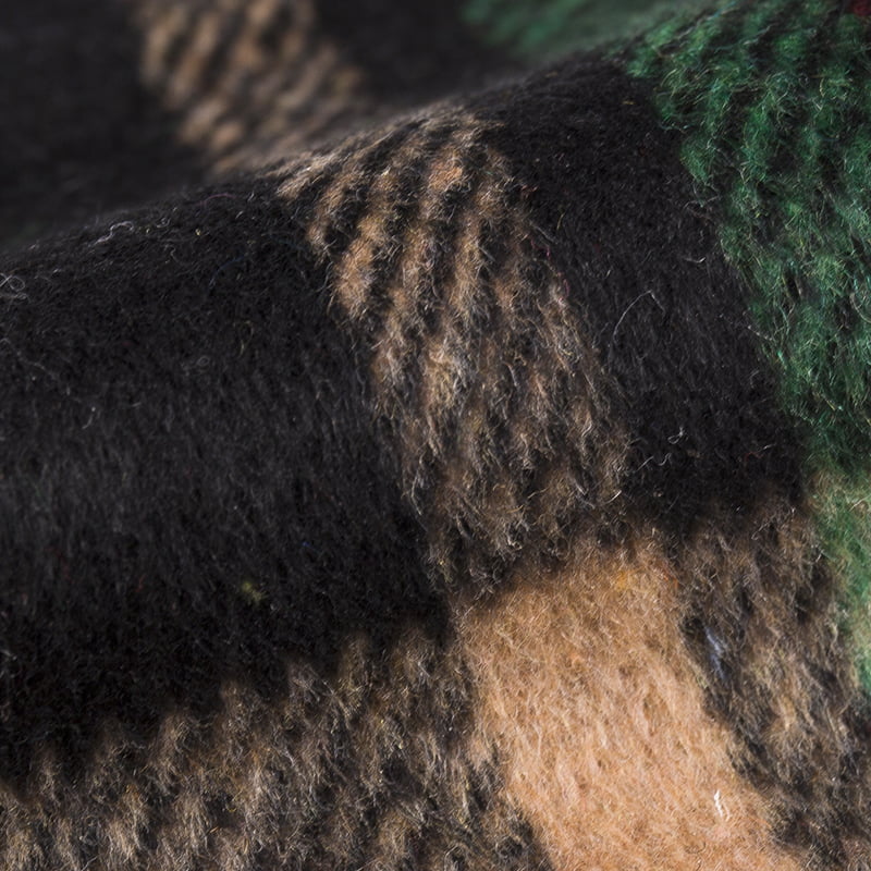 Żakardowa wełniana tkanina tweedowa w kratę w jodełkę 3294