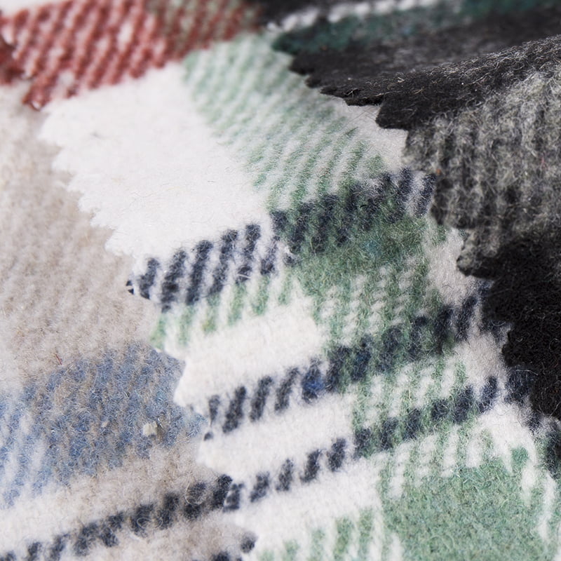 Tkanina wełniana tweedowa w jasną kratkę 3509