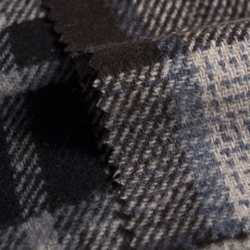 Tkanina żakardowa z mieszanki wełny i poliestru w kratę skośną na odzież 3540